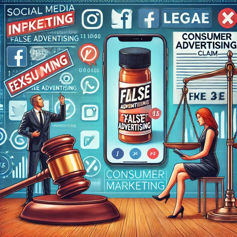 DALL·E 2025-01-26 14.33.04 - A conceptual illustration depicting the impact of influencer marketing on consumer rights and false advertising. The image shows a social media influe