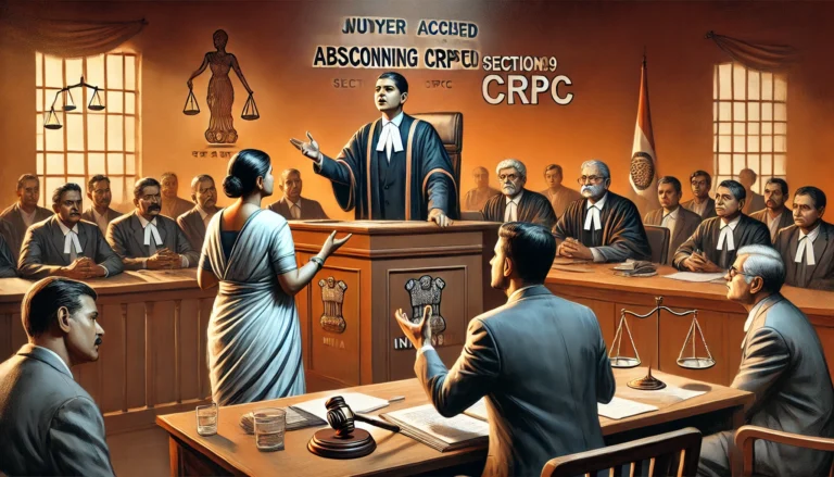 DALL·E 2025-02-20 18.27.04 - A realistic courtroom scene in India depicting a judge delivering a landmark judgment. A lawyer is seen arguing passionately, while the accused is abs